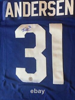 Frederik Andersen Signed Toronto Maple Leafs Jersey NEW Adidas w. COA