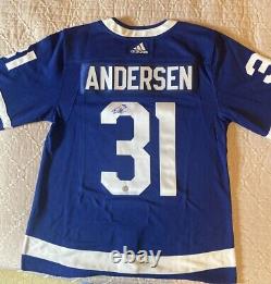 Frederik Andersen Signed Toronto Maple Leafs Jersey NEW Adidas w. COA