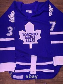 Game Worn/issued Deyell AUTHENTIC TORONTO MAPLE LEAFS NHL JERSEY Blue Home 54