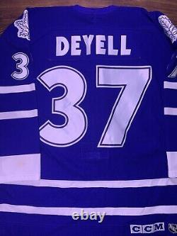 Game Worn/issued Deyell AUTHENTIC TORONTO MAPLE LEAFS NHL JERSEY Blue Home 54