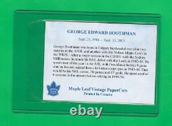 George Boothman (d) Toronto Maple Leafs Autograph Card