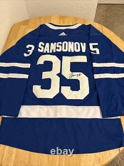 Ilya Samsonov Toronto Maple Leafs Autographed Jersey JSA Certified