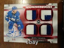 John Tavares Toronto Maple Leafs Patch Auto 5 /5 2018/19 The Cup Foundations UD