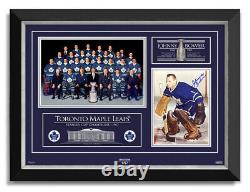 Johnny Bower Signed Toronto Maple Leafs 1967 Stanley Cup Archival Etched Glass T