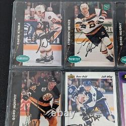 Lot Of 12 Signed Hockey Cards Boston Bruins, Philly Flyers, Toronto Maple Leafs