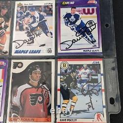 Lot Of 12 Signed Hockey Cards Boston Bruins, Philly Flyers, Toronto Maple Leafs