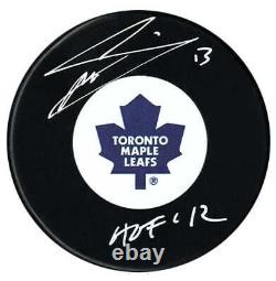 Mats Sundin Autographed Toronto Maple Leafs HOF Inscribed Puck