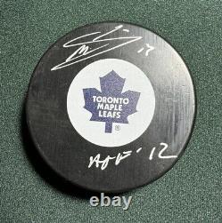 Mats Sundin Autographed Toronto Maple Leafs HOF Inscribed Puck COA- with Case