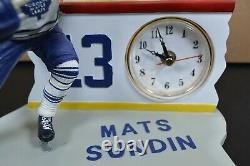 Mats Sundin Toronto Maple Leafs Clock Figure Statue NHL Boards Glass
