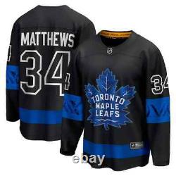 Men's Toronto Maple Leafs Auston Matthews Fanatics Black Alternate Drew Jersey