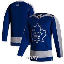 Men's Toronto Maple Leafs adidas Blue 2020/21 Reverse Retro Wordmark Jersey