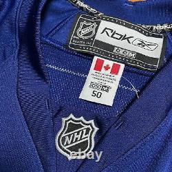MiC Reebok Edge Authentic Dion Phaneuf Toronto Maple Leafs NHL Jersey Blue 50