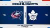 NHL Highlights Blue Jackets Vs Maple Leafs January 22 2025