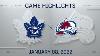 NHL Highlights Maple Leafs Vs Avalanche Jan 8 2022