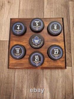 NHL Hockey Toronto Maple Leafs Collector Pucks Handcrafted Wood Mounted