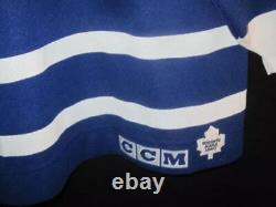 NHL Hockey Vintage 1990s Toronto Maple Leafs Sewn Jersey Medium Blue CCM Maska