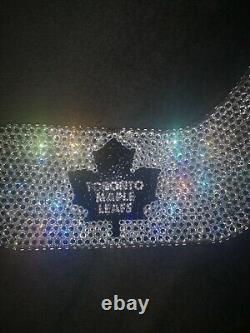 NHL Swarovski Crystals Collectible Toronto Maple Leafs Mini Goalie Hockey Stick