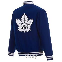 NHL Toronto Maple Leafs JH Design Wool Reversible Jacket With Embroidered Logos