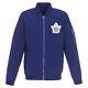 NHL Toronto Maple Leafs Lightweight Nylon Bomber Blue Jacket Embroidered Logo