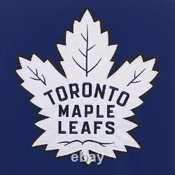 NHL Toronto Maple Leafs Reversible Fleece Jacket PVC Sleeves Embroiderd Logos