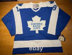 NHL Vintage Toronto Maple Leafs Bruce Boudreau #19 Jersey Sz 50 CCM Blue NWT