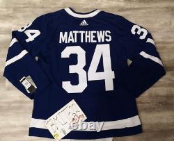 NWT Auston Matthews Toronto Maple Leafs Adidas NHL Authentic Hockey Jersey 56