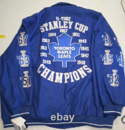 NWT NHL HOCKEY Toronto Maple Leafs Stanley Cup Varsity Jackey Mens Blue 5x