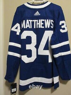 New Auston Matthews Authentic Adidas Toronto Maple Leafs Blue Jersey Med 50