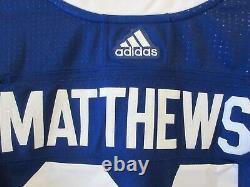 New Auston Matthews Authentic Adidas Toronto Maple Leafs Blue Jersey Small 46