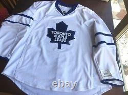 New Authentic Toronto Maple Leafs CCM White Hockey Jersey SZ 56 fight strap