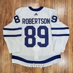 Nick Robertson, Toronto Maple Leafs, Global Series, Game Worn, Hockey Jersey