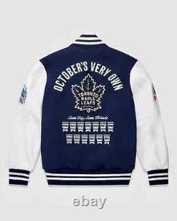 OVO X Roots X Toronto Maple Leafs Varsity Jacket