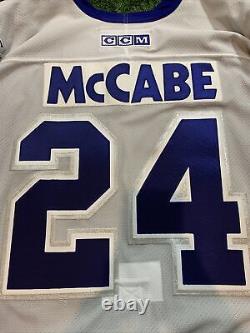 RARE Pro Cut CCM Toronto Maple Leafs McCabe #24 NHL ON ICE GAME Jersey Sz 52