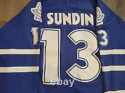 RARE TORONTO MAPLE LEAFS MEMORIES & DREAMS MATS SUNDIN #13 NIKE JERSEY Sz Large