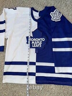 RARE Vintage Toronto Maple Leafs CCM NHL Jersey Men's M Blue and White EUC