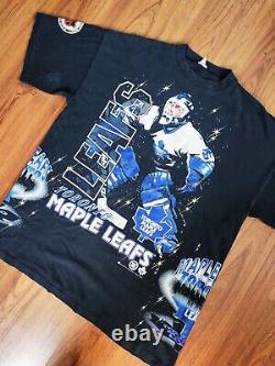 Rare Vintage Toronto Maple Leafs All Over Print 1991 t- shirt NHL Hockey, AOP