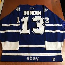 Reebok 6100 Authentic Mats Sundin Toronto Maple Leafs NHL Jersey Vintage Blue 52