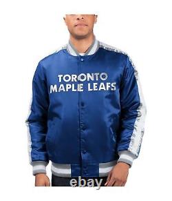 STARTER Mens Toronto Maple Leafs Varsity Jacket, Blue, XX-Large