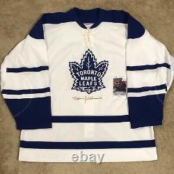 Signed CCM Authentic Norm Ullman Toronto Maple Leafs NHL Hockey Jersey White 54