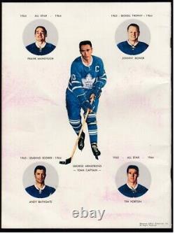 TORONTO MAPLE LEAFS 1964-65 HOCKEY ACTION COLOURING BOOK Mahovlich Bower