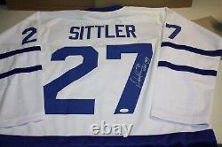 TORONTO MAPLE LEAFS DARRYL SITTLER Sewn Stitched Autographed Custom WT JERSEY