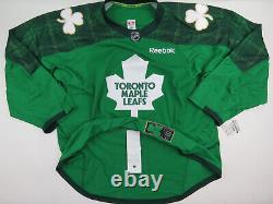 Team Issued Toronto Maple Leafs St. Patrick's Day Warm Up NHL Hockey Jersey 56
