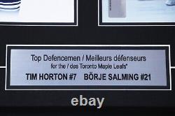 Tim Horton & Börje Salming Signed NHL Toronto Maple Leafs Numbered Collectible