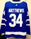 Toronto Maple Leafs #34 Auston Matthews Hockey Jersey Men's Sz 54 Blue NWT