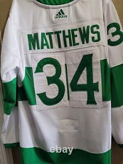 Toronto Maple Leafs Auston Matthews St Pats Adidas NHL Jersey Size 50