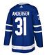Toronto Maple Leafs Frederik Andersen adidas Blue Authentic Jersey 54 X-Large