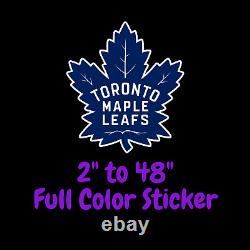 Toronto Maple Leafs Full Color Vinyl Decal Hydroflask decal Cornhole decal 1