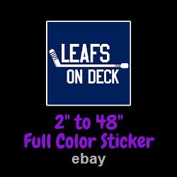 Toronto Maple Leafs Full Color Vinyl Decal Hydroflask decal Cornhole decal 2