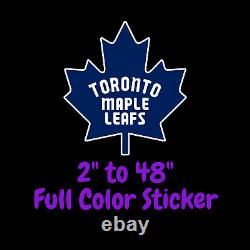 Toronto Maple Leafs Full Color Vinyl Decal Hydroflask decal Cornhole decal 3