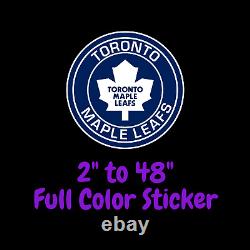Toronto Maple Leafs Full Color Vinyl Decal Hydroflask decal Cornhole decal 5